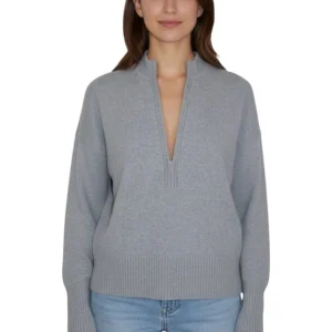 maglia rasata a v profondo - 11 cenere