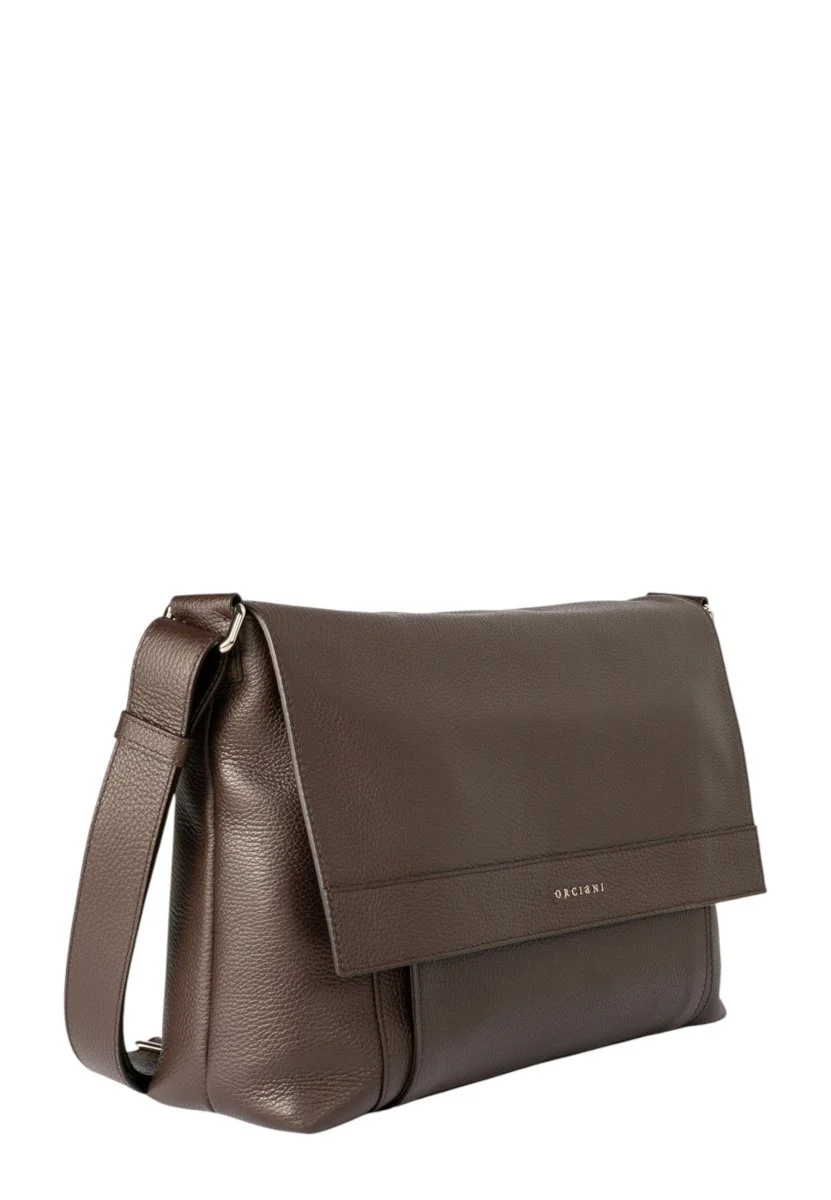 messenger micron in pelle martellata - ebano - immagine 3