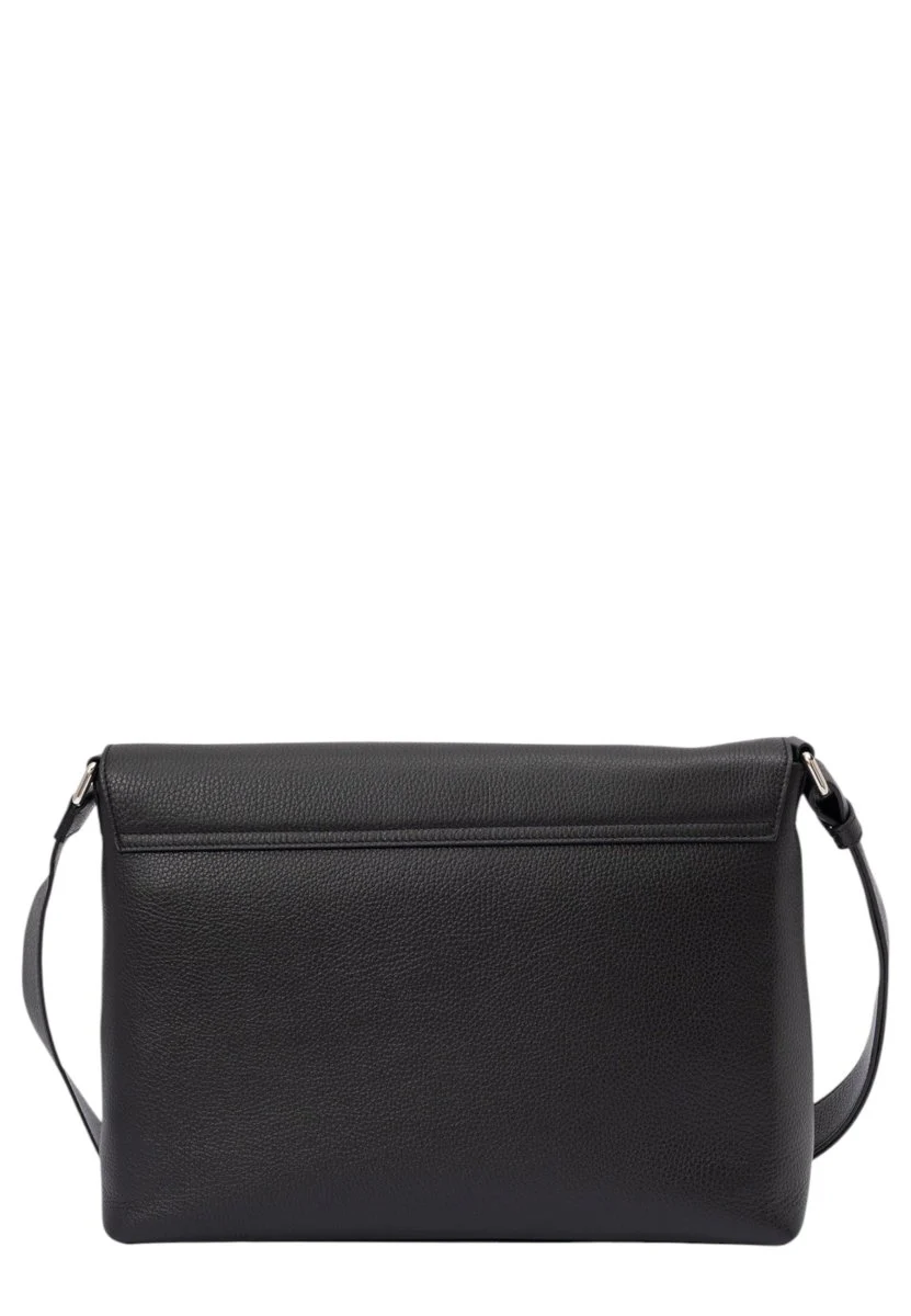 messenger micron in pelle martellata - nero - immagine 4
