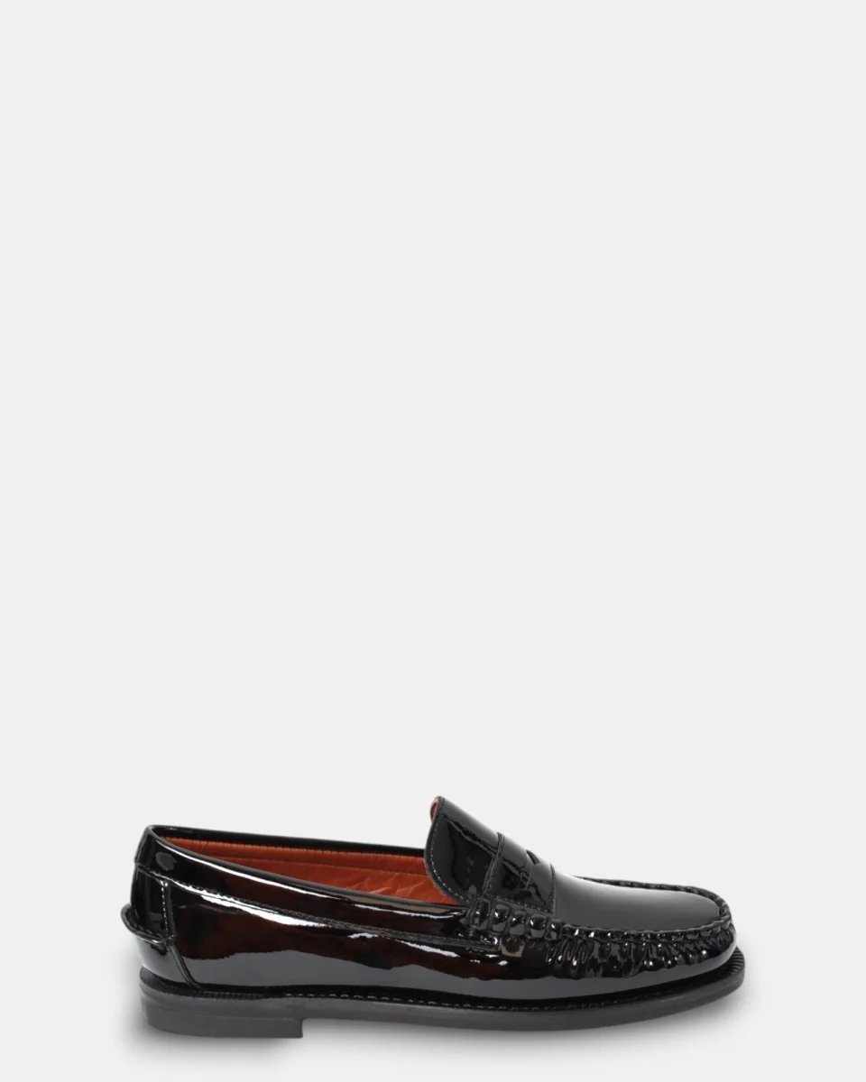 MOCASSINO SEBAGO MOD. CLASSIC DAN PATENT LEATHER - 902 BLACK