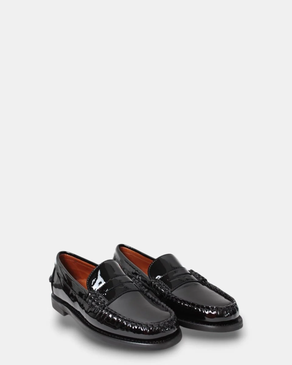 MOCASSINO SEBAGO MOD. CLASSIC DAN PATENT LEATHER - 902 BLACK - immagine 3