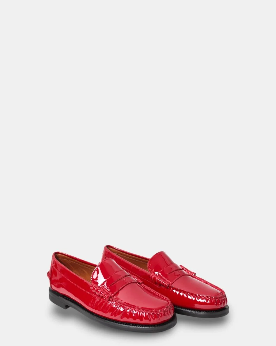 MOCASSINO SEBAGO MOD. CLASSIC DAN PATENT LEATHER - 913 RED - immagine 3