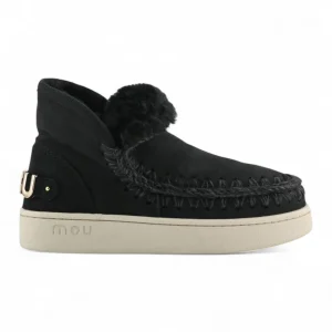 new eskimo sneaker suede let - bkbk black/black