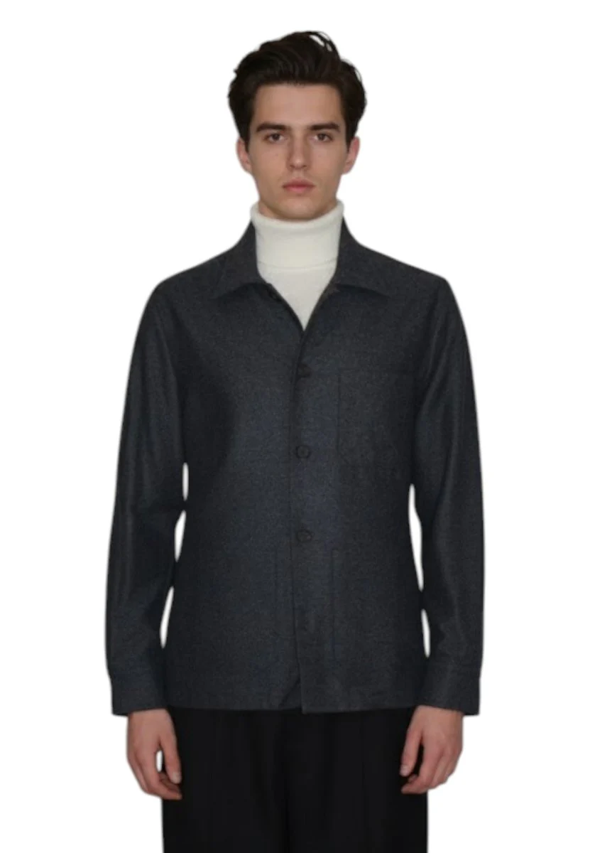 over shirt regular - 531 unito grigio