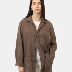 OVERSHIRT CIRCOLO 1901 IN MISTO LINO E COTONE - MORO TO