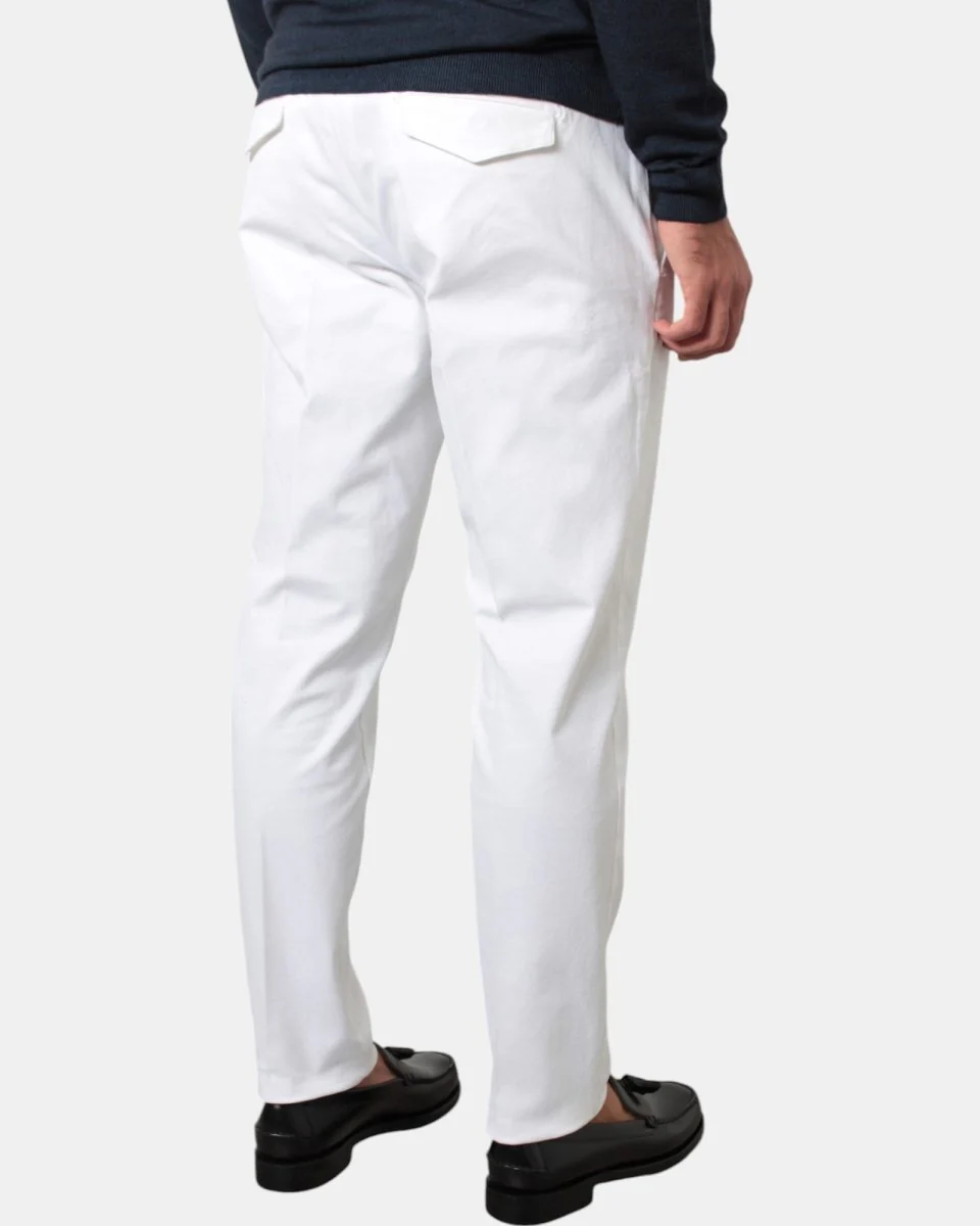 PANTALONE BE.ABLE MOD. LOUIS REGULAR - BIANCO - immagine 4