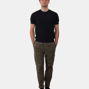 PANTALONE CARGO 40 WEFT CON COULISSE -  W893 VERDE MILITARE