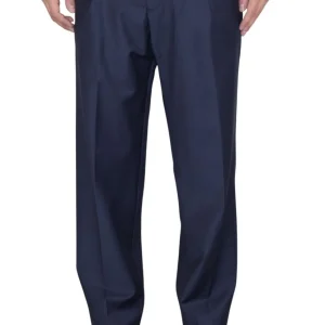 pantalone in cordura di lana - 037 blu navy