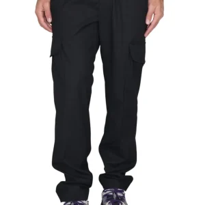 pantalone in flanella tecnica - 999 nero