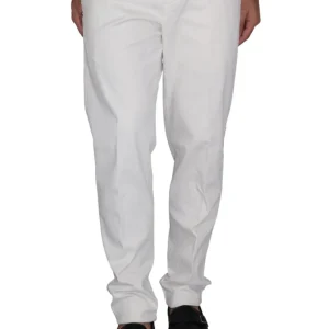 pantalone in gabardina - 04 off white
