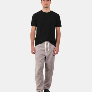 pantalone in lino - tortora