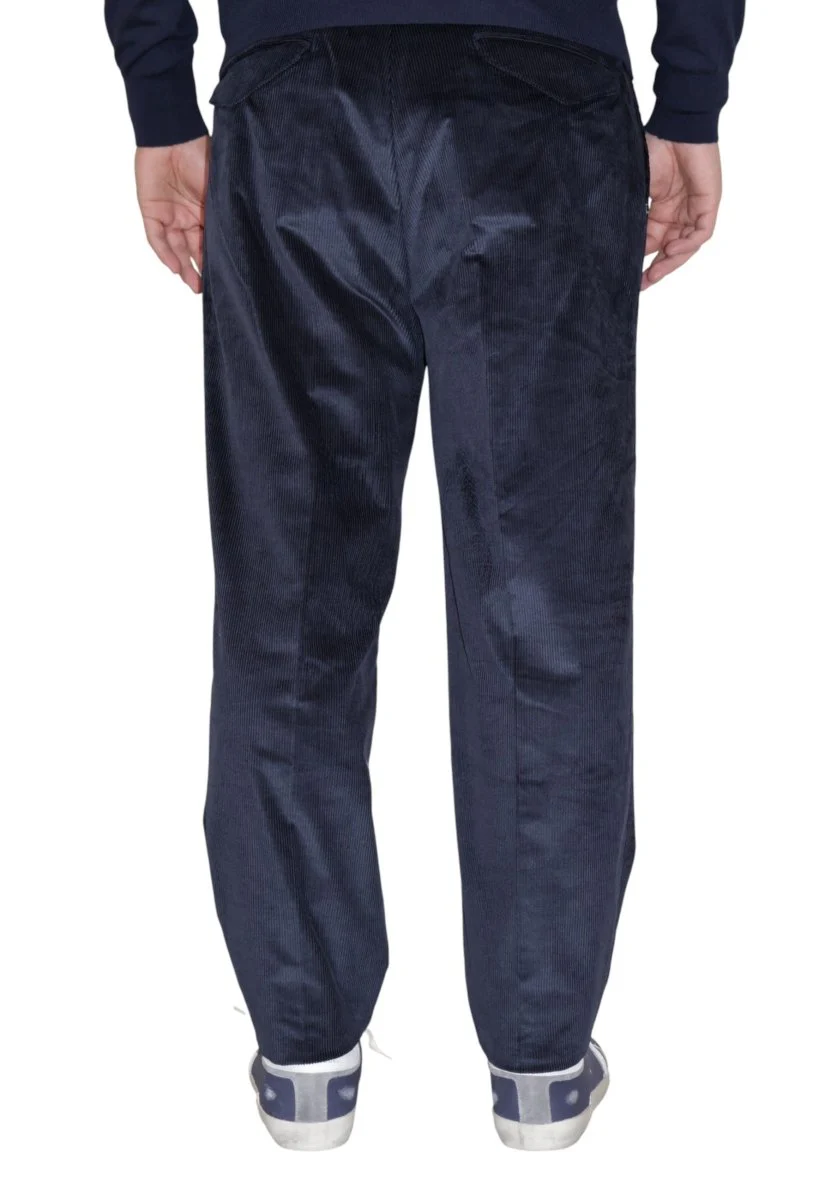 pantalone in velluto - 037 blu navy - immagine 4