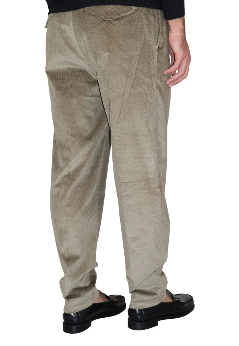 pantalone in velluto - 28 tortora - immagine 4