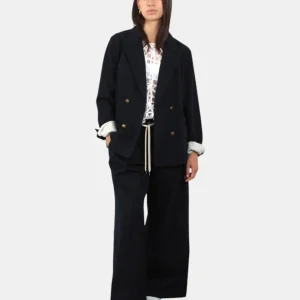 PANTALONE JUCCA CON PENCES LAVATO - 582 NAVY