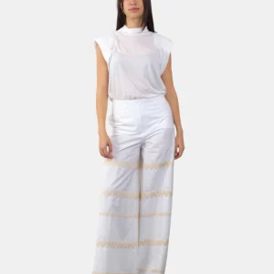 PANTALONE LIVIANA CONTI - ZIG-1 RICAMO ZIG ZAG