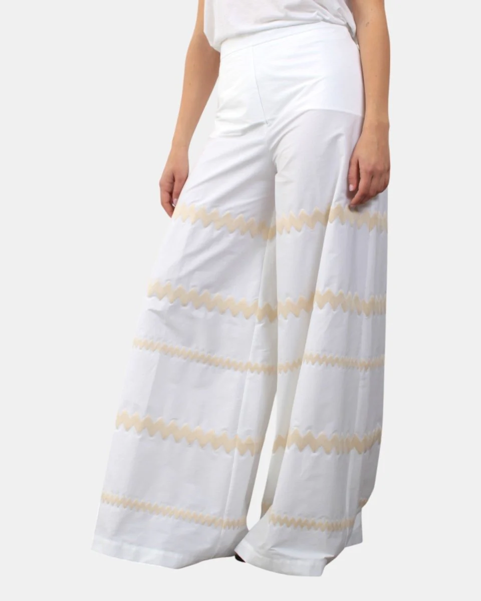 PANTALONE LIVIANA CONTI - ZIG-1 RICAMO ZIG ZAG - immagine 3