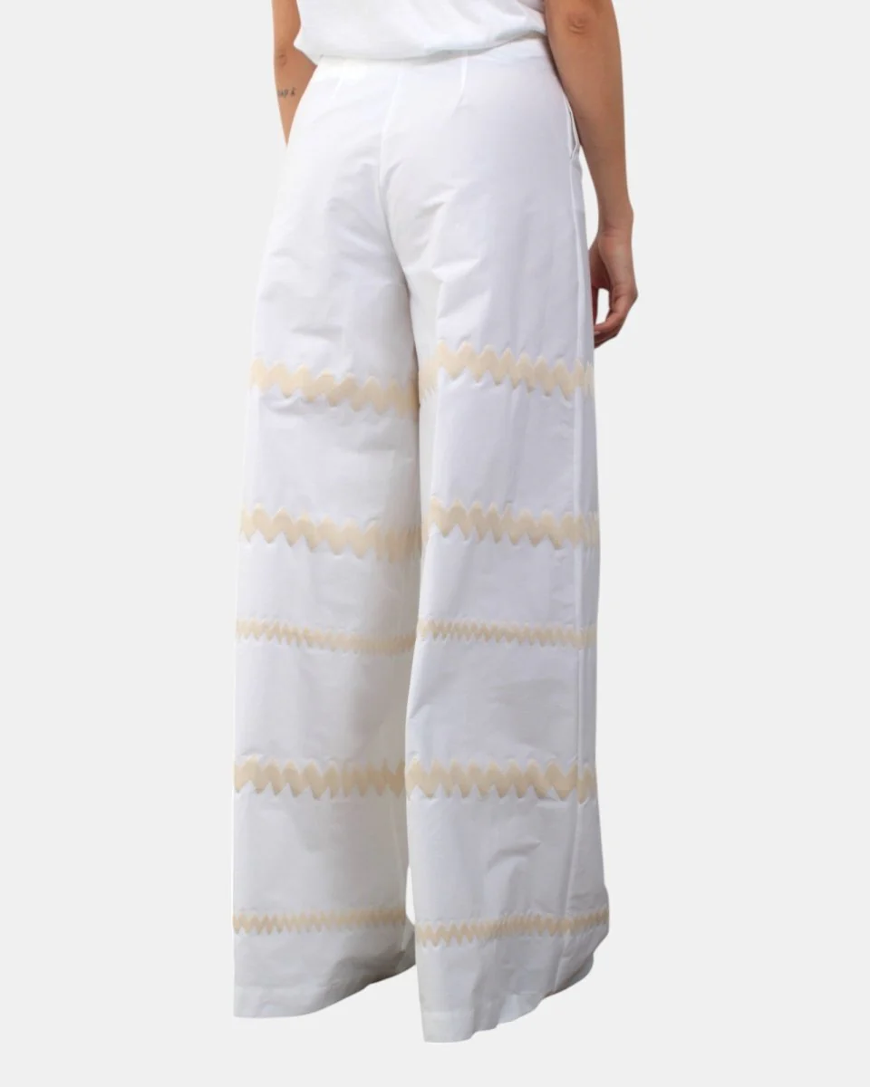 PANTALONE LIVIANA CONTI - ZIG-1 RICAMO ZIG ZAG - immagine 4
