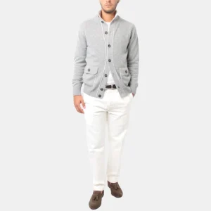 PANTALONE NINE IN THE MORNING CHINO - BIANCO