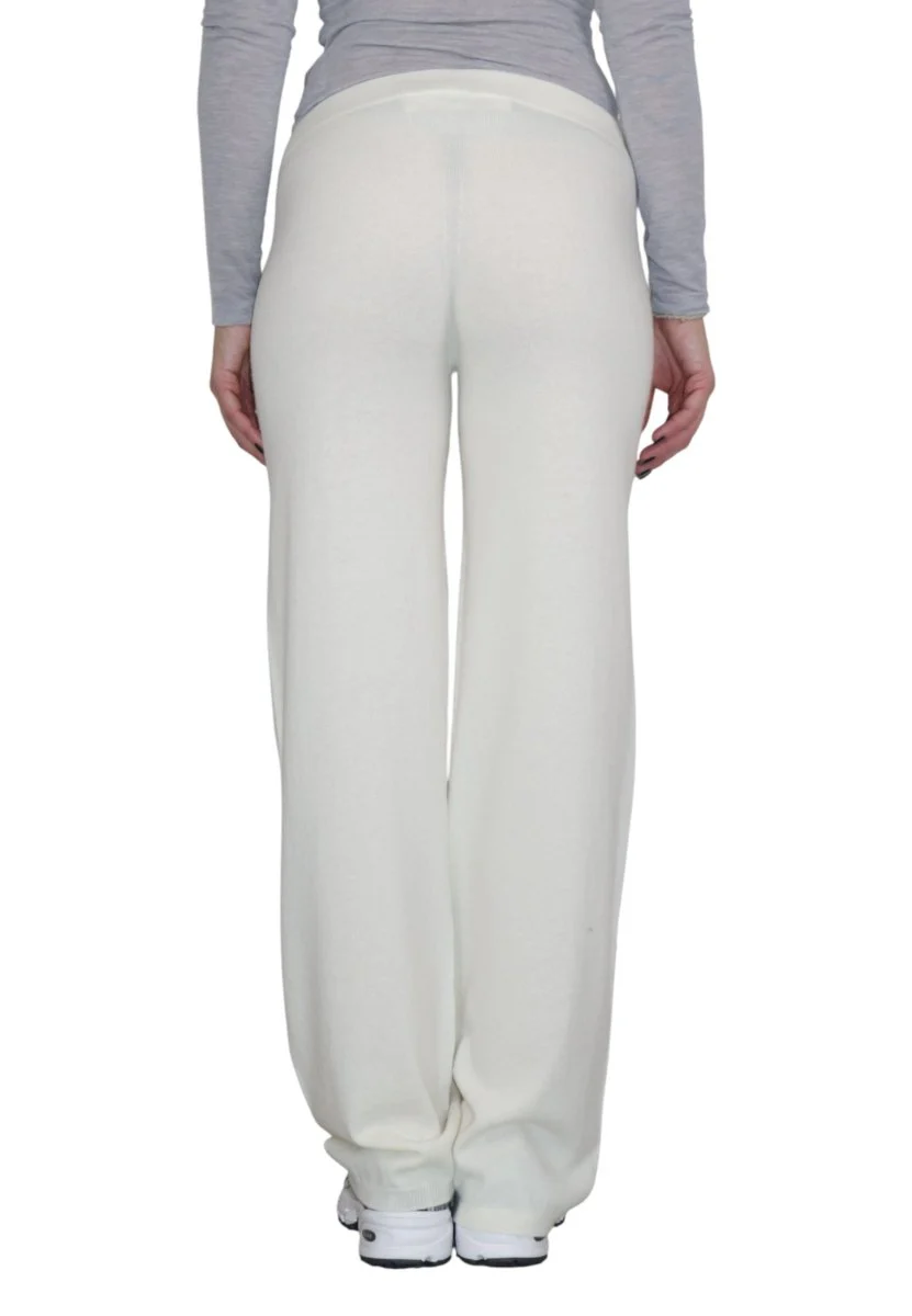 pantalone palazzo rasato seamless - 161 latte - immagine 4