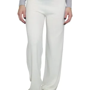 pantalone palazzo rasato seamless - 161 latte
