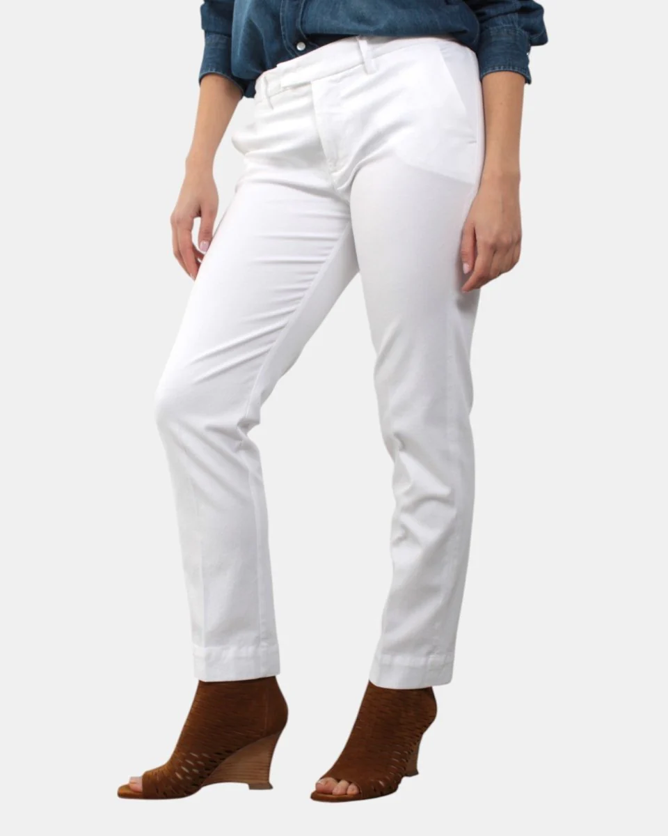 PANTALONE RE-HASH MOD. GLORIA-CAPRI - BIANCO OTTICCO - immagine 3