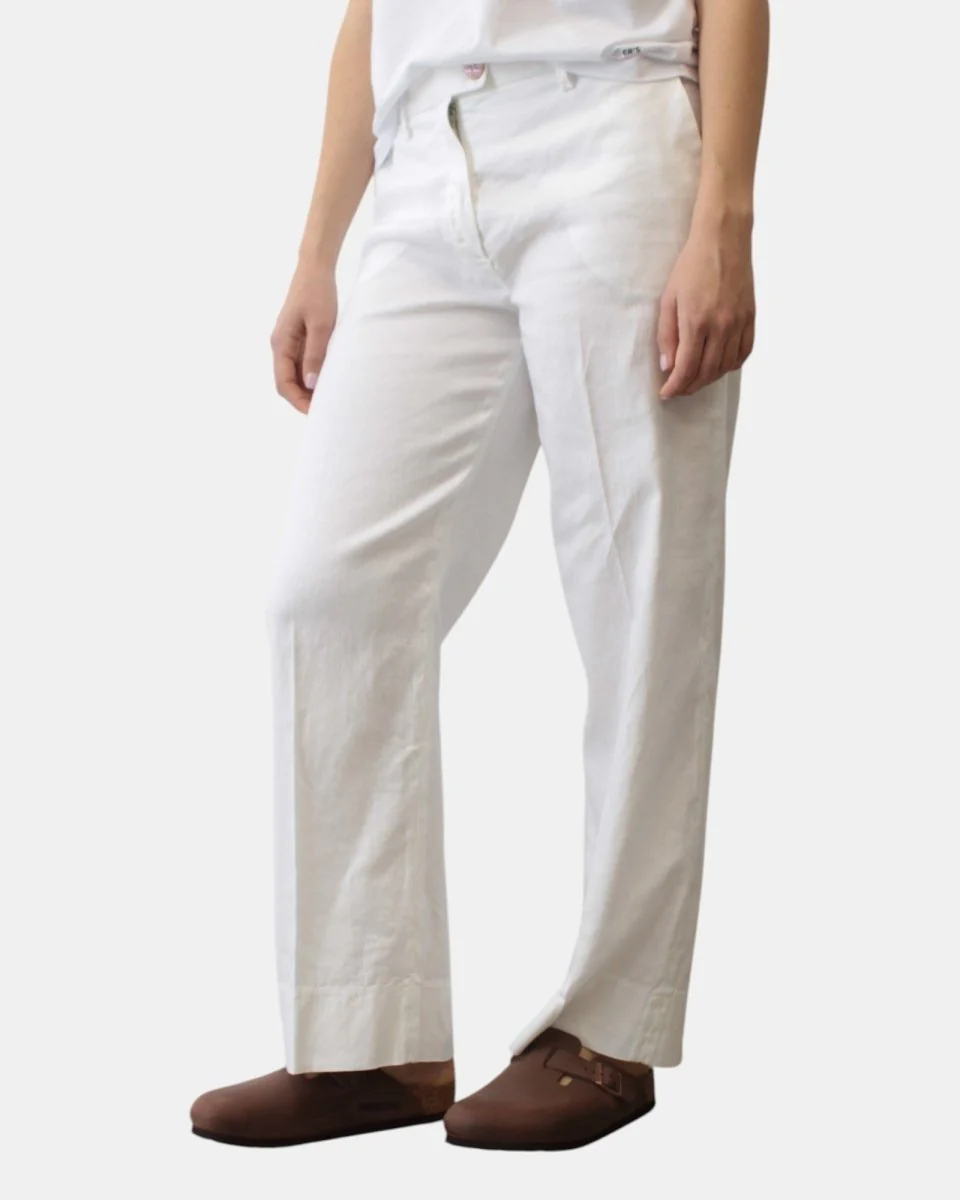 PANTALONE RE-HASH MOD. NELLY - BIANCO OTTICO - immagine 3