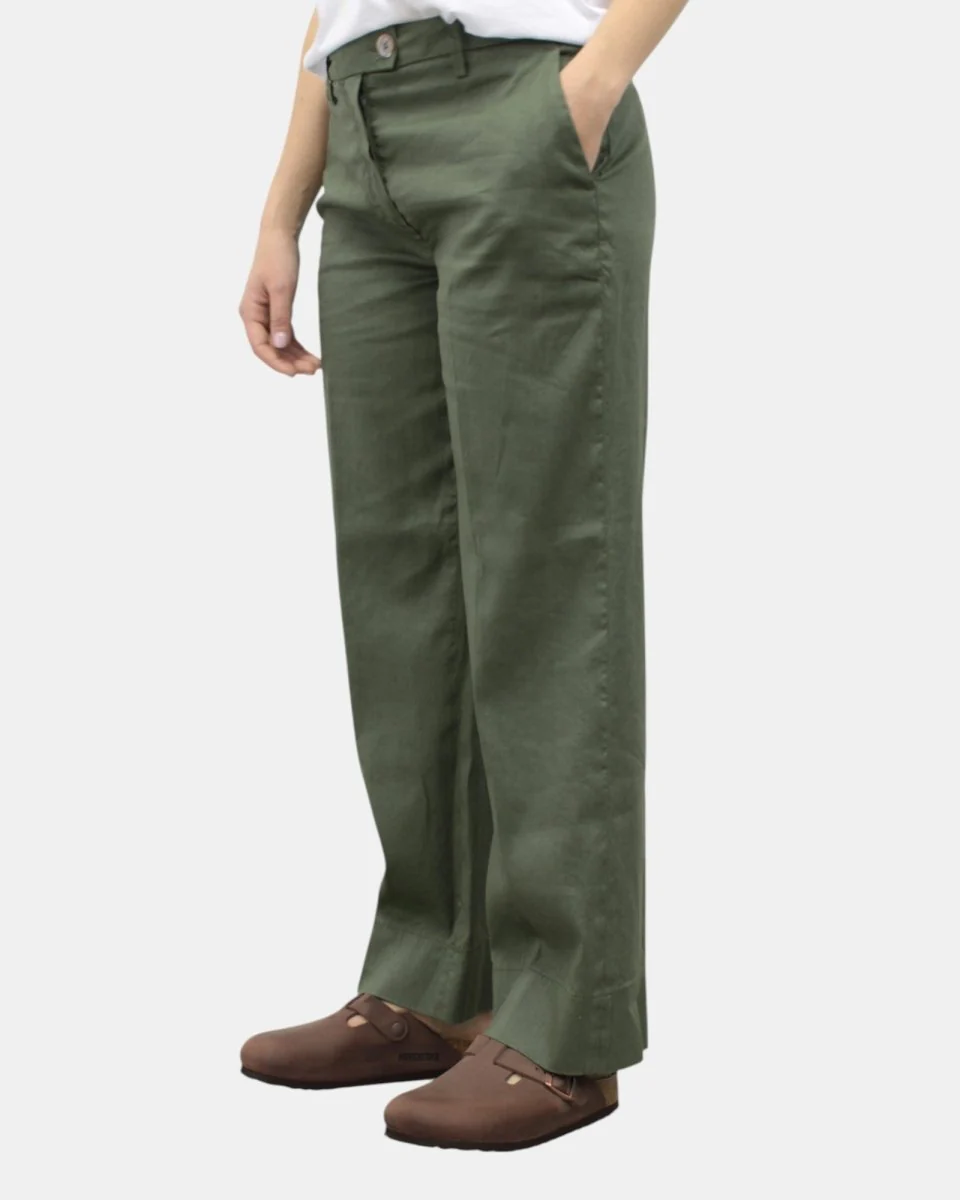 PANTALONE RE-HASH MOD. NELLY - VERDE MILITARE - immagine 3