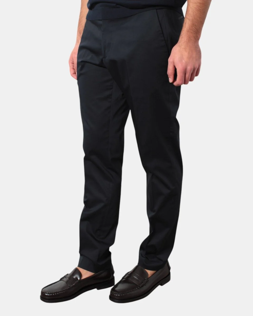 PANTALONE TASCA A FILO MICHELE CARBONE MOD. BRAD CAPRI - 016 NAVY - immagine 3