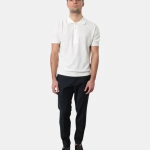 PANTALONE TASCA A FILO MICHELE CARBONE MOD. BRAD CAPRI - 016 NAVY