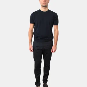 PANTALONE TASCA A FILO MICHELE CARBONE MOD. BRAD CAPRI - 016 NAVY