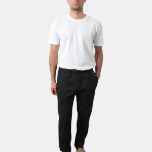 PANTALONE WHITE SAND IN RASATELLO DI COTONE - 999 NERO