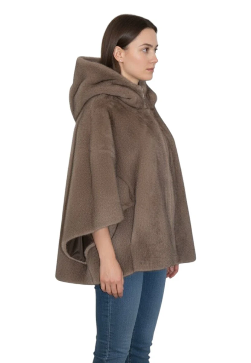peacoat con zip reversibile - 043 moka/taupe - immagine 3