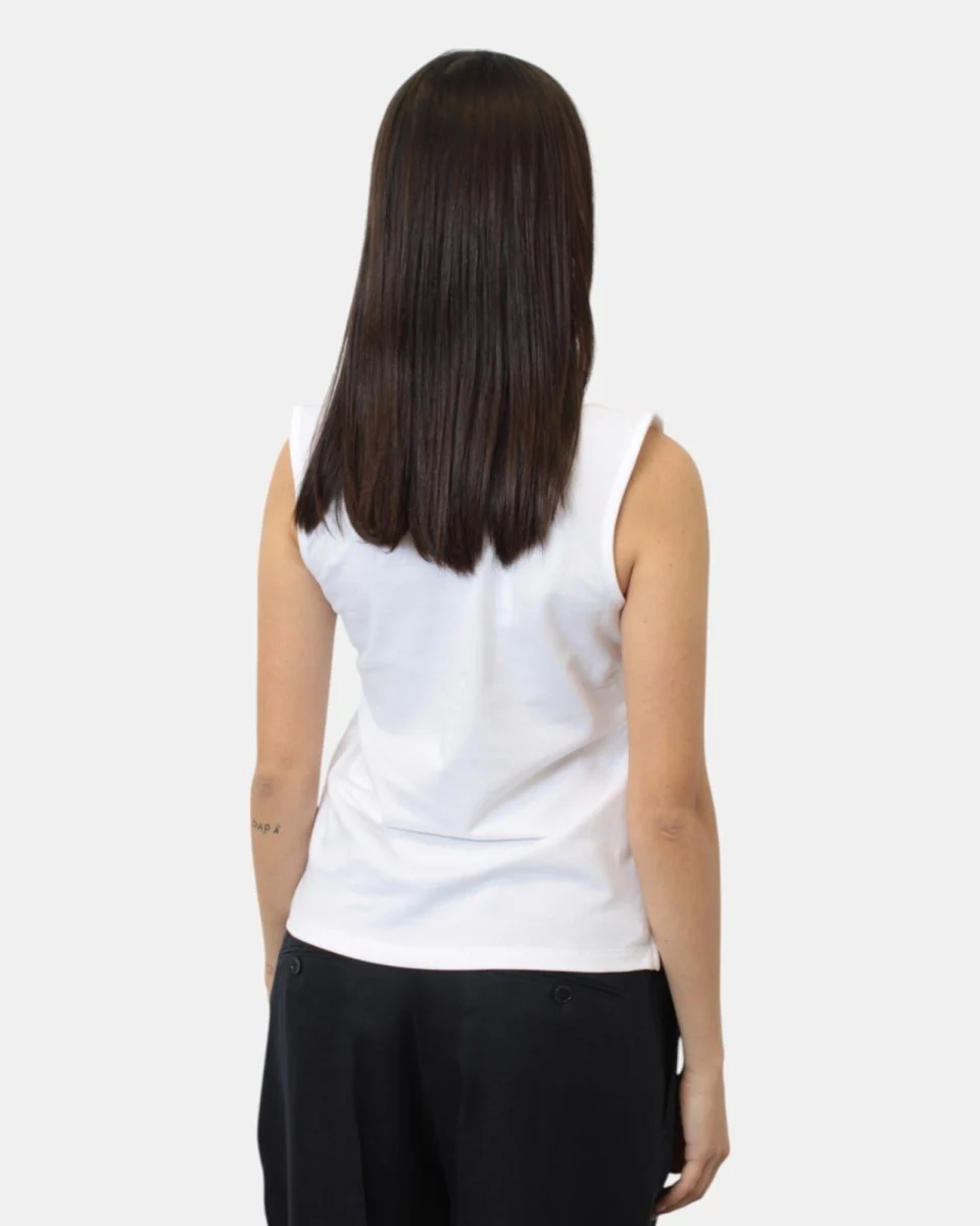 Polo a manica corta barbour international mod. bowford sleeveless - wh11 white - immagine 4