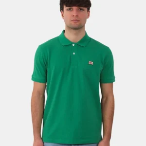 polo a manica corta in piquet roy roger's - c0354 - gemstone green