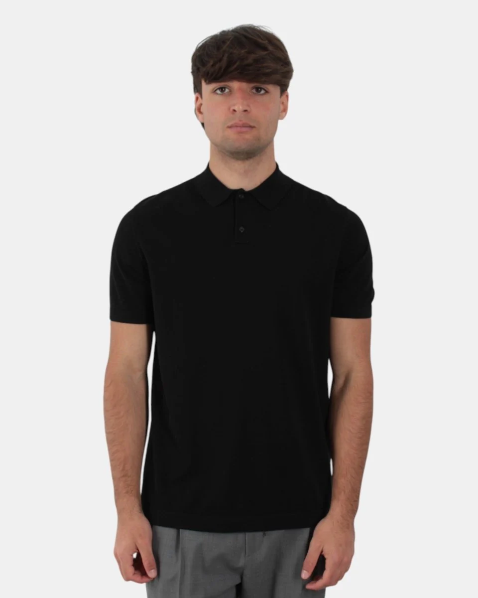 POLO A MANICA CORTA NERO