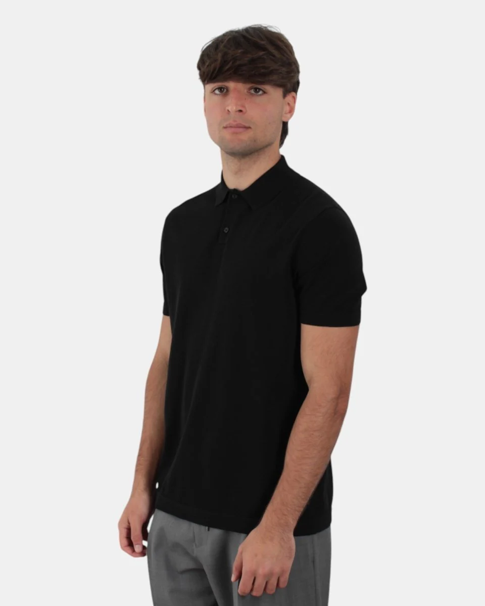 POLO A MANICA CORTA NERO - immagine 3