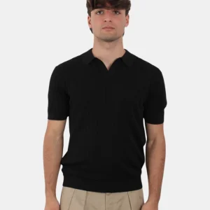POLO A MANICA CORTA NERO