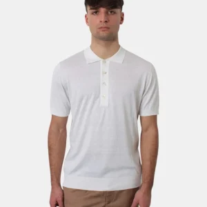 POLO A MANICA CORTA PAOLO PECORA - 8808 GRIGIO/ECRU