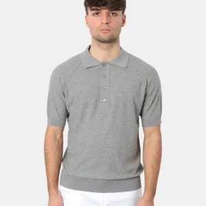polo a manica corta paolo pecora - 8990 grigio chiaro melange