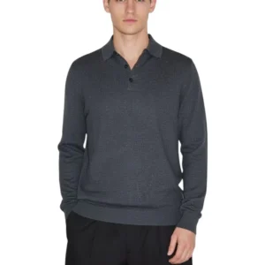 polo a manica lunga - antracite