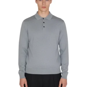 polo a manica lunga - grigio