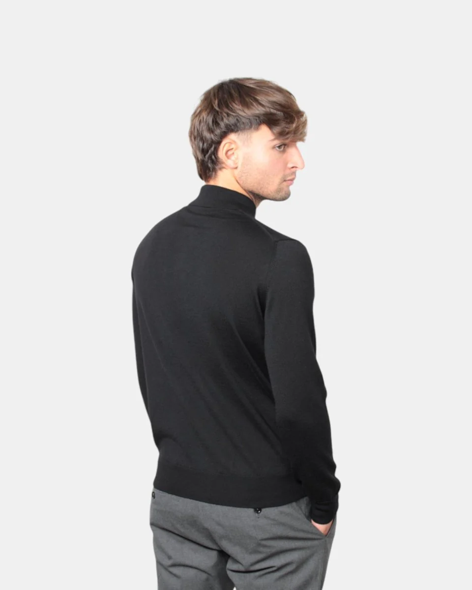 POLO A MANICA LUNGA KANGRA - 00013 NERO - immagine 4