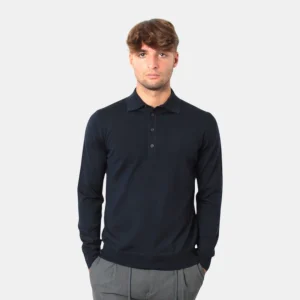 POLO A MANICA LUNGA KANGRA - 00041 BLU