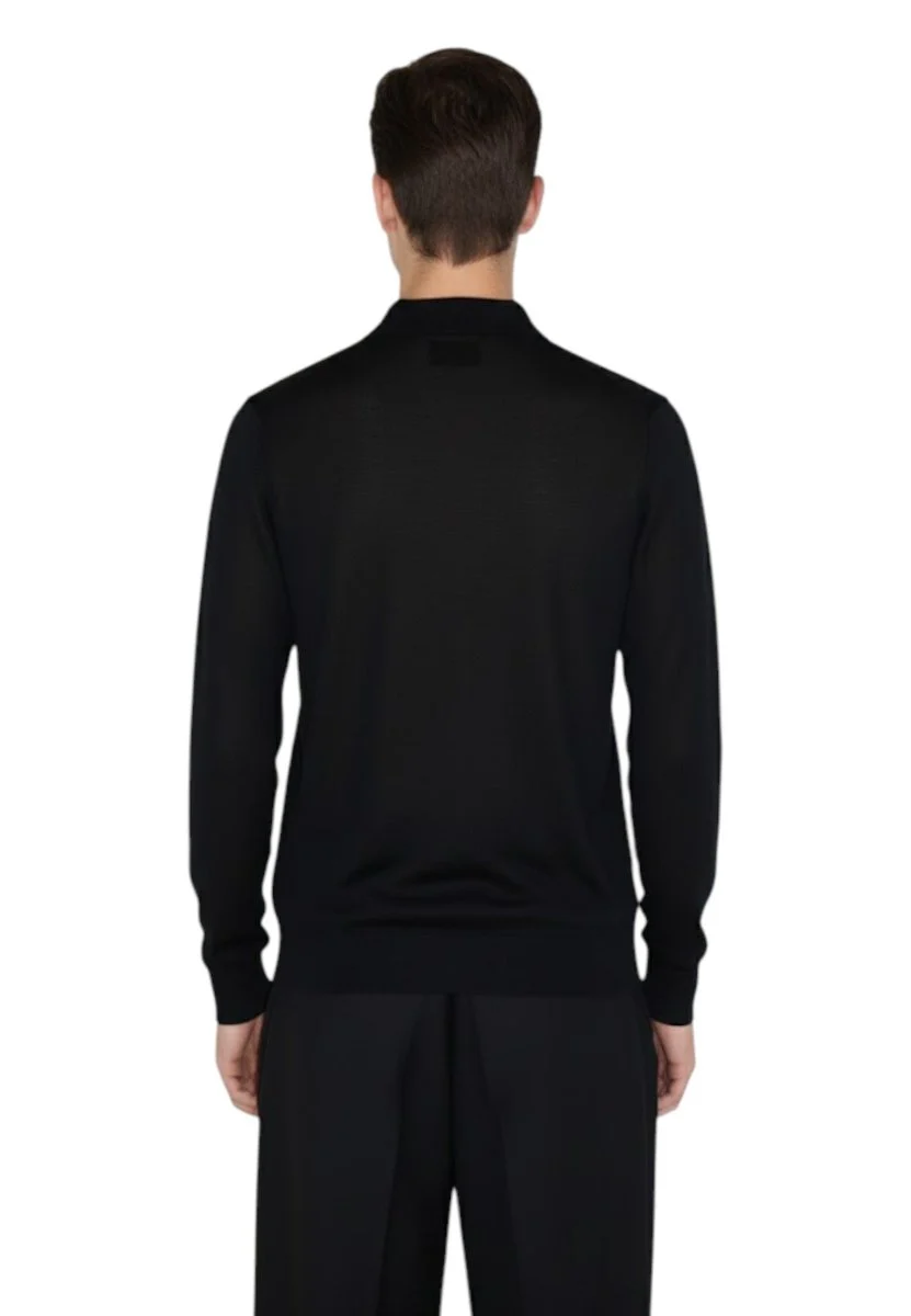 polo a manica lunga - nero - immagine 4