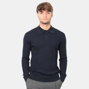 POLO A MANICA LUNGA PAOLO PECORA - 6462 BLU