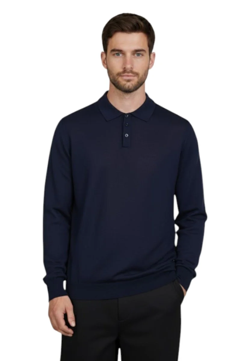 polo con bottoni rasata calata - 248 blu - immagine 2