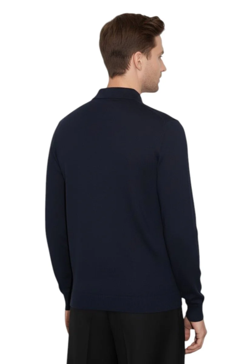 polo con bottoni rasata calata - 41 blu - immagine 4