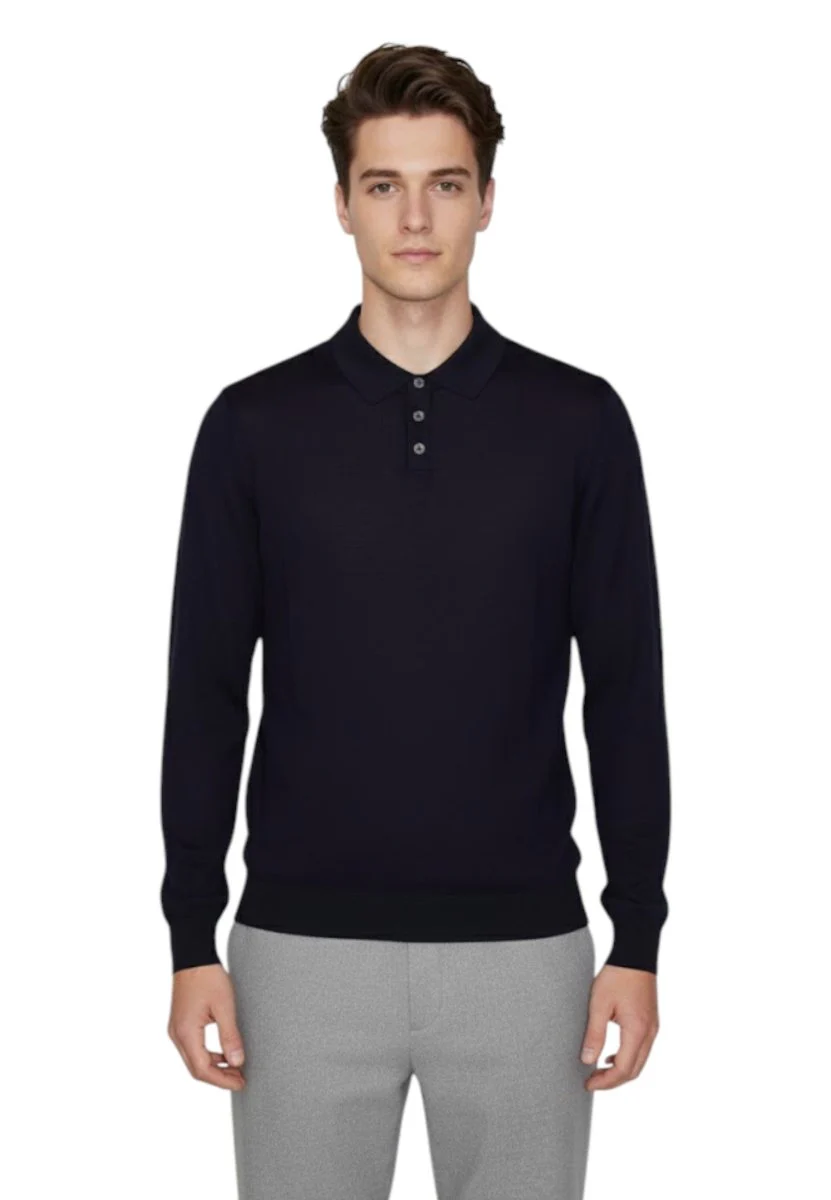 polo rasata - 23 blu - immagine 2