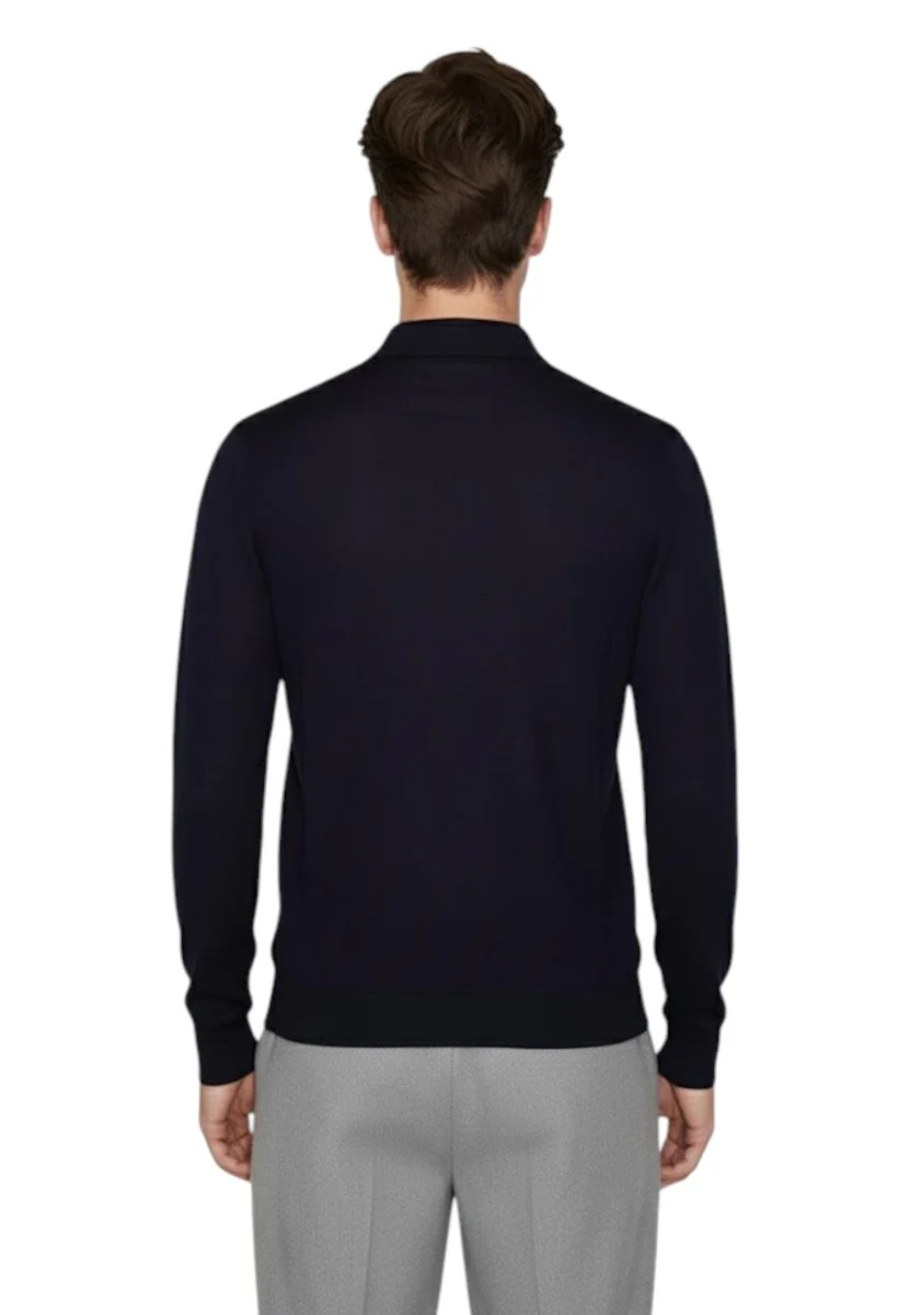 polo rasata - 23 blu - immagine 4