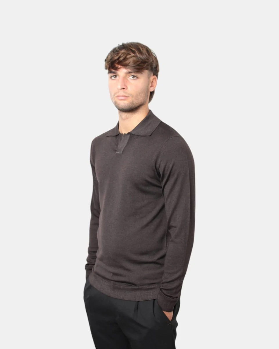 POLO SENZA BOTTONI DANIELE FIESOLI - 33 MORO - immagine 3